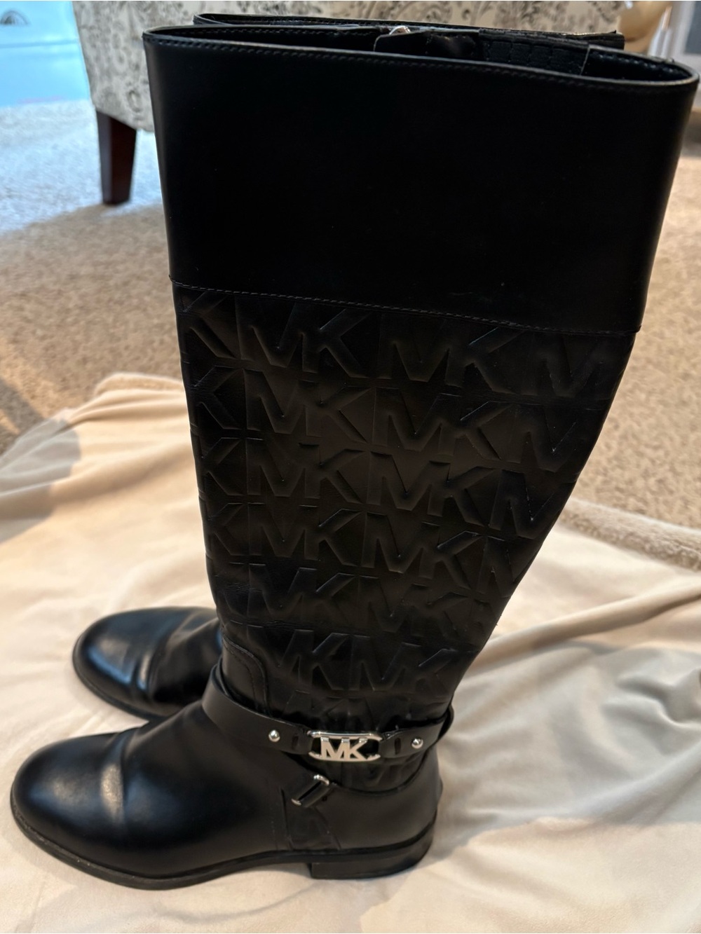 Michael Kors Kincaid Embossed Riding Boot - Picture 5 of 6